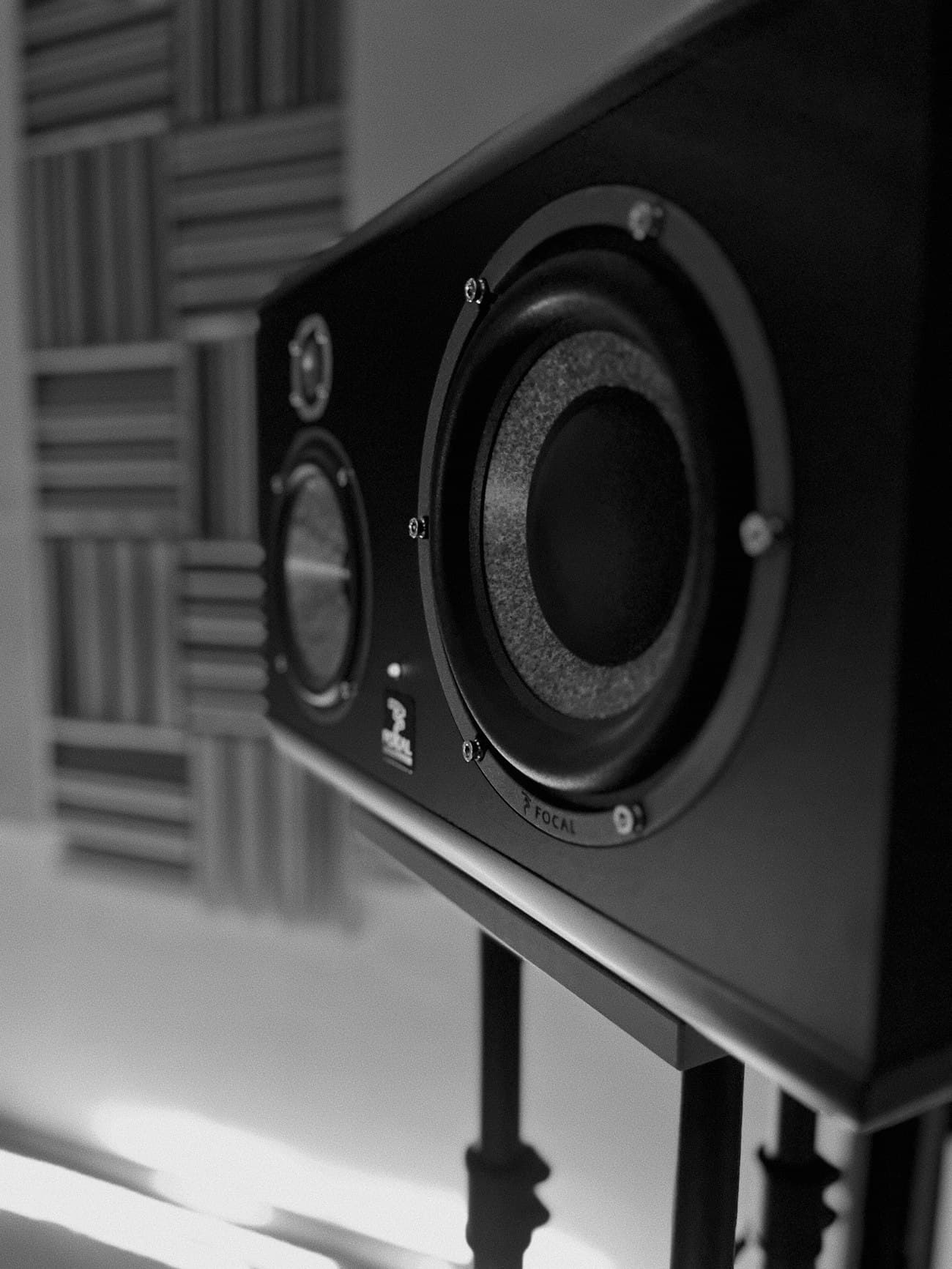 Focal SM9 studio monitor detail at the MYR mastering studio